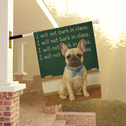 Customizable Frenchie Back to School Garden Flag