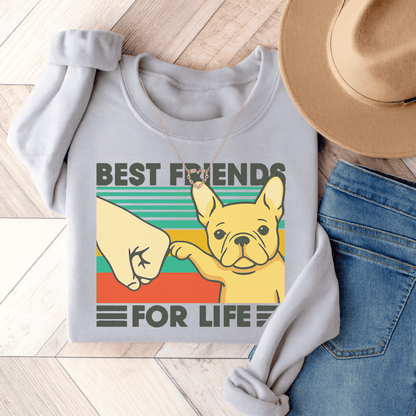 Fawn Frenchie Besties Sweatshirt Ash