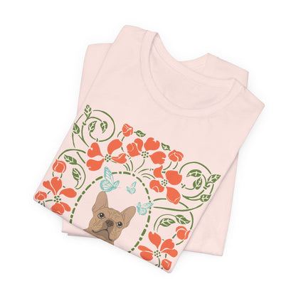 Fawn Frenchie Butterflies Frame TShirt