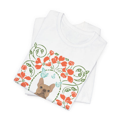 Fawn Frenchie Butterflies Frame TShirt