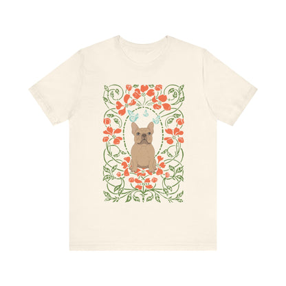 Fawn Frenchie Butterflies Frame TShirt
