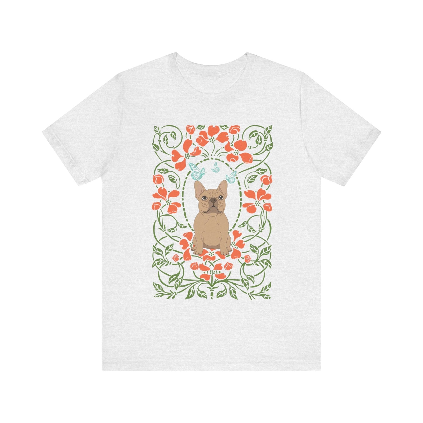 Fawn Frenchie Butterflies Frame TShirt