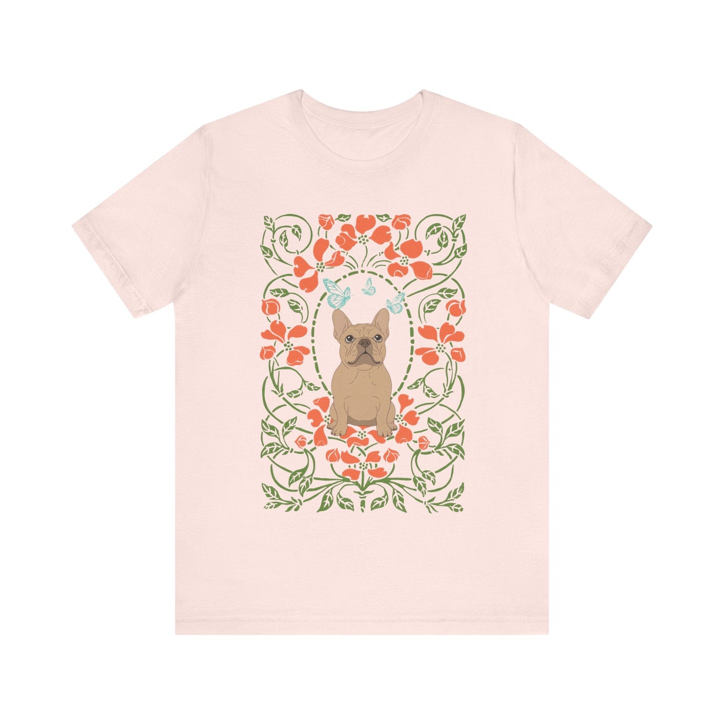 Fawn Frenchie Butterflies Frame TShirt
