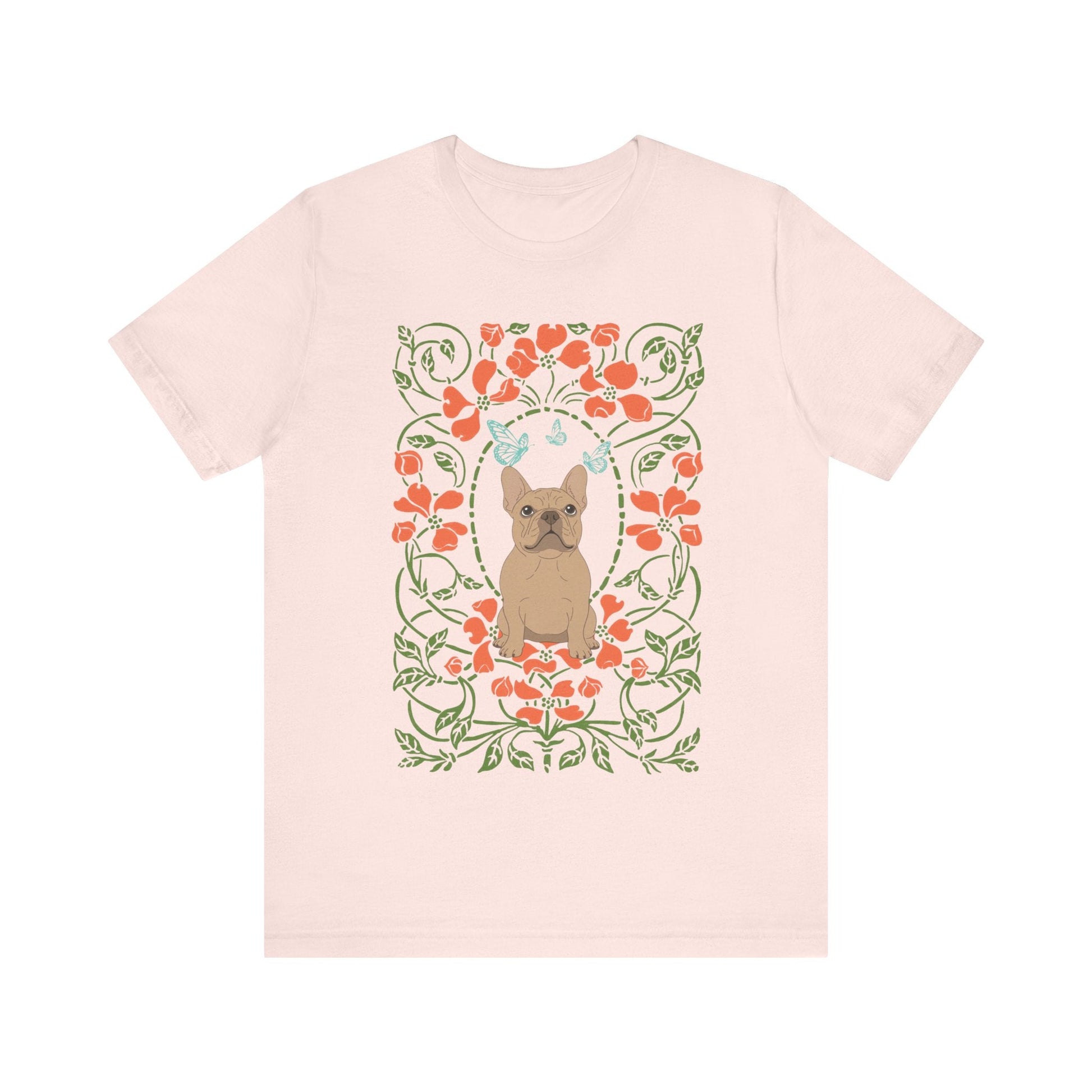 Fawn Frenchie Butterflies Frame TShirt