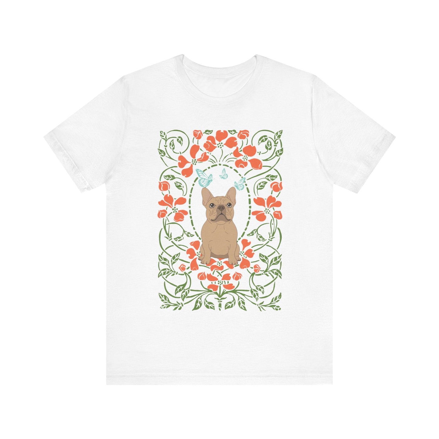 Fawn Frenchie Butterflies Frame TShirt