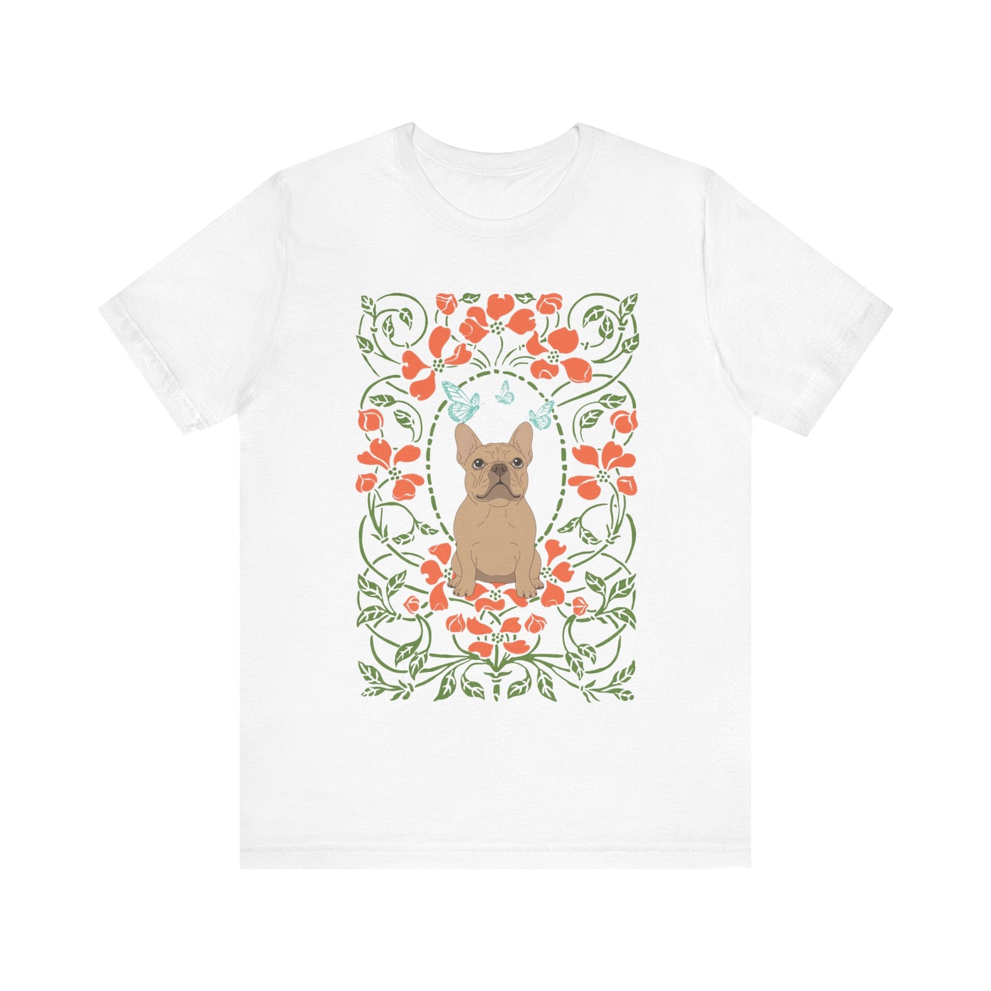Fawn Frenchie Butterflies Frame TShirt