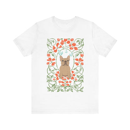 Fawn Frenchie Butterflies Frame TShirt