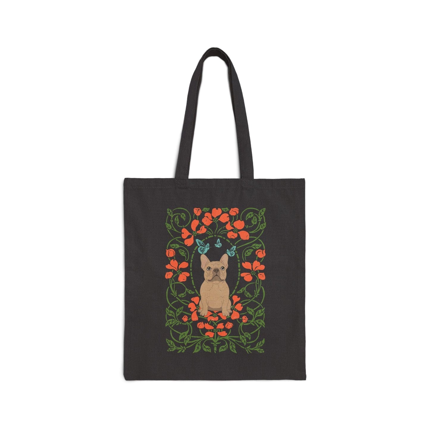 Fawn Frenchie Butterfly Frame Tote Bag