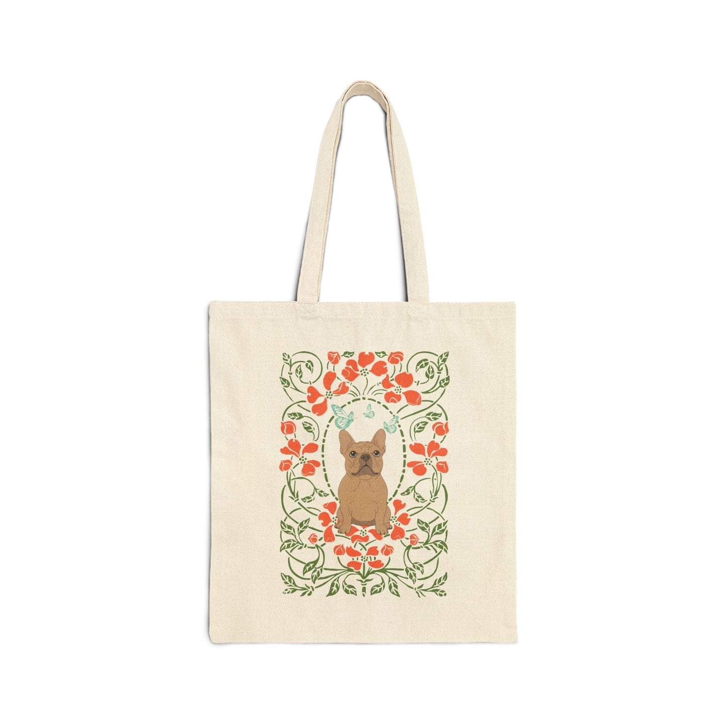 Fawn Frenchie Butterfly Frame Tote Bag