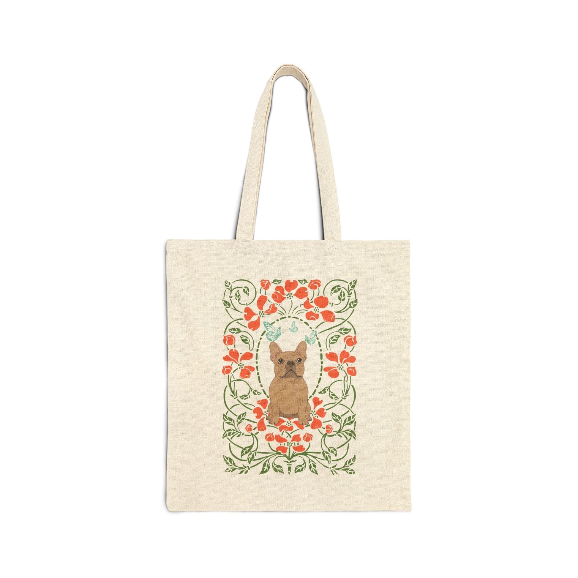 Fawn Frenchie Butterfly Frame Tote Bag