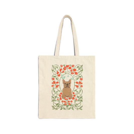 Fawn Frenchie Butterfly Frame Tote Bag