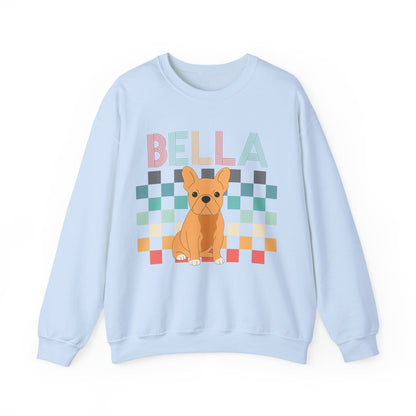 Fawn Frenchie Checkered Sweatshirt