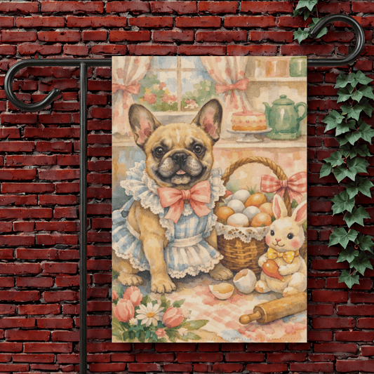 Personalized Frenchie Easter Baking Garden Flag 12'' × 18''