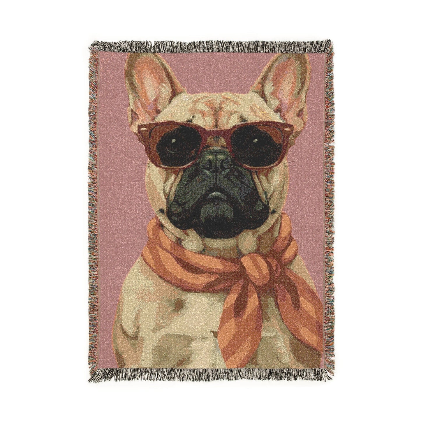 Fawn Frenchie Fabulous Woven Blanket