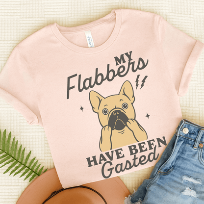 Fawn Frenchie Flabbergasted Tshirt Soft Pink