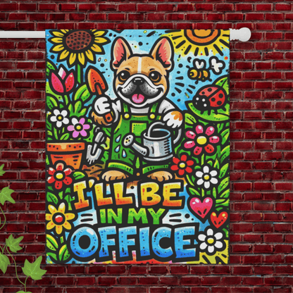 Fawn Frenchie Graffiti Gardening Garden Flag 24.5'' × 32''