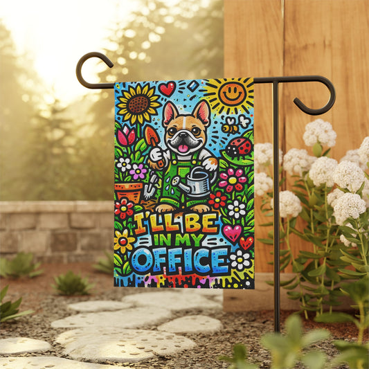 Fawn Frenchie Graffiti Gardening Garden Flag