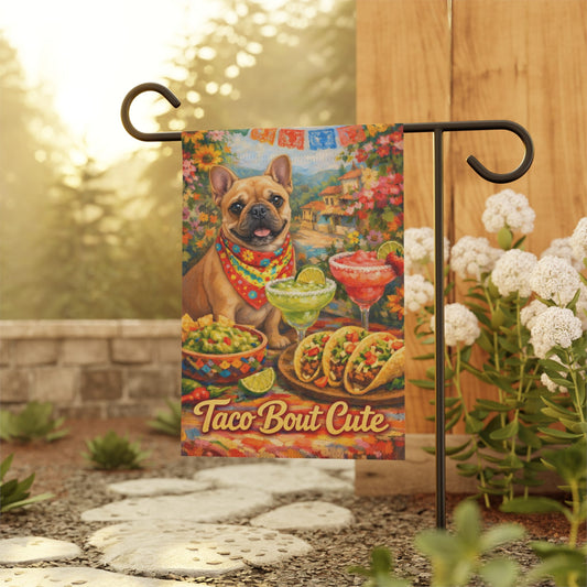 Fawn Frenchie Mexico Cinco de Mayo Garden Flag