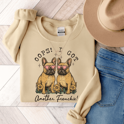Fawn Frenchie Oops Sweatshirt Sand