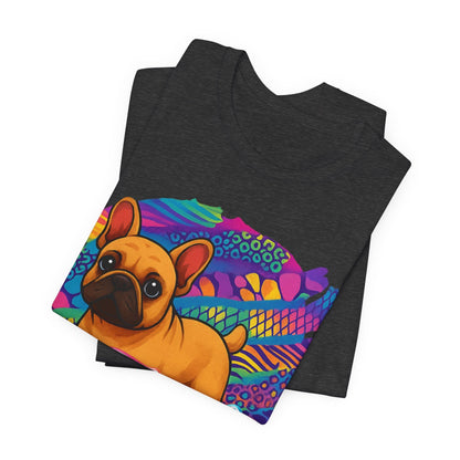Fawn Frenchie Retro Neon Tshirt