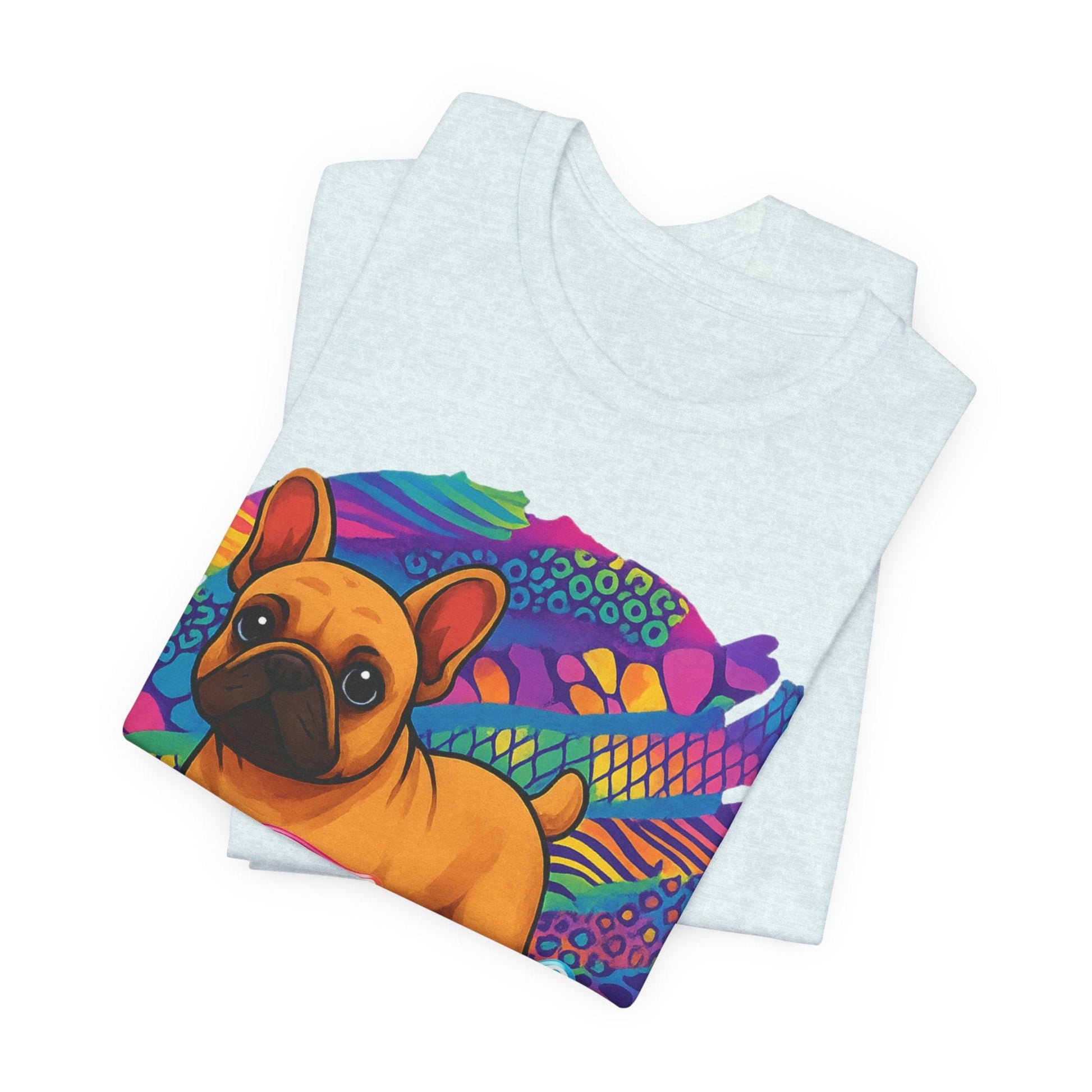 Fawn Frenchie Retro Neon Tshirt
