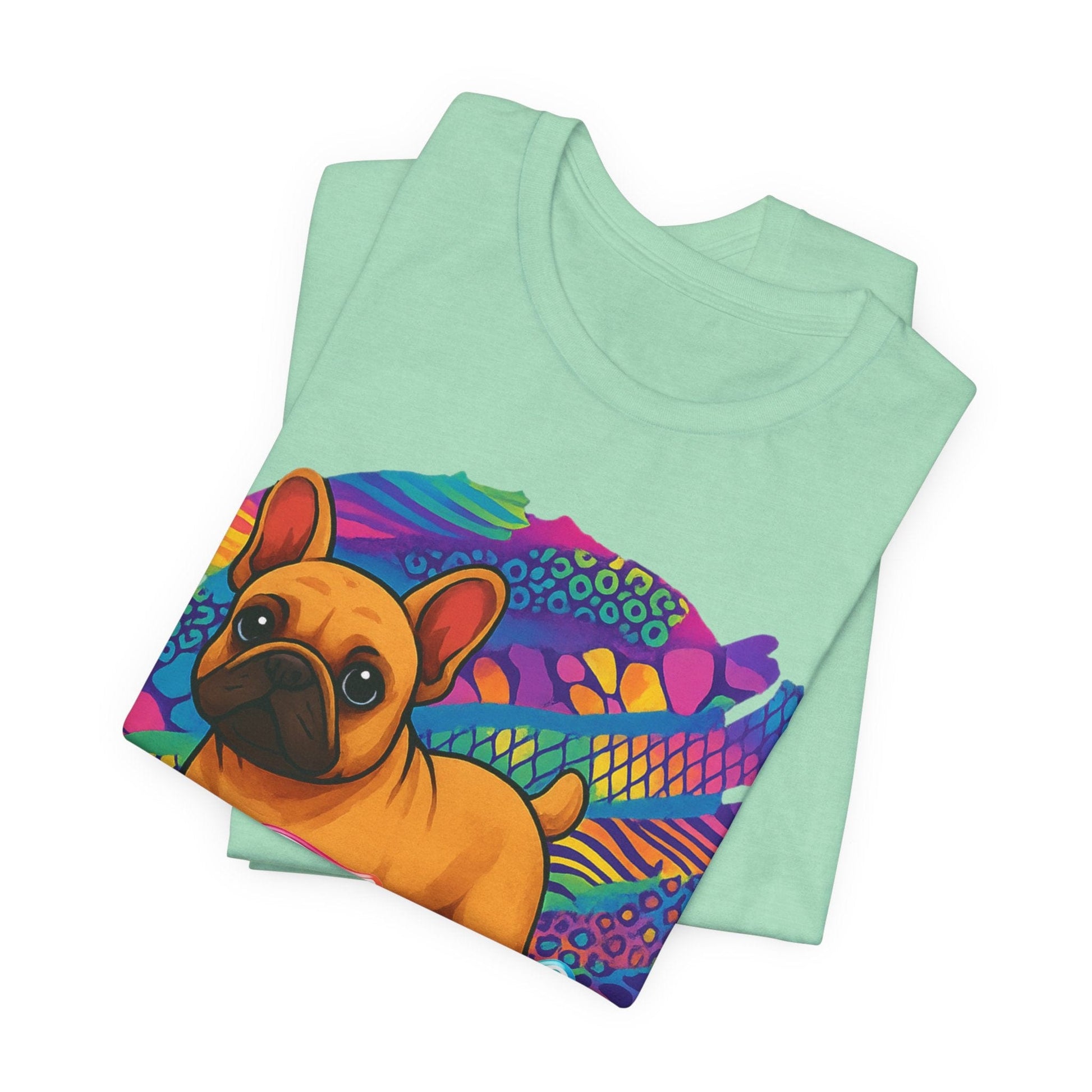 Fawn Frenchie Retro Neon Tshirt