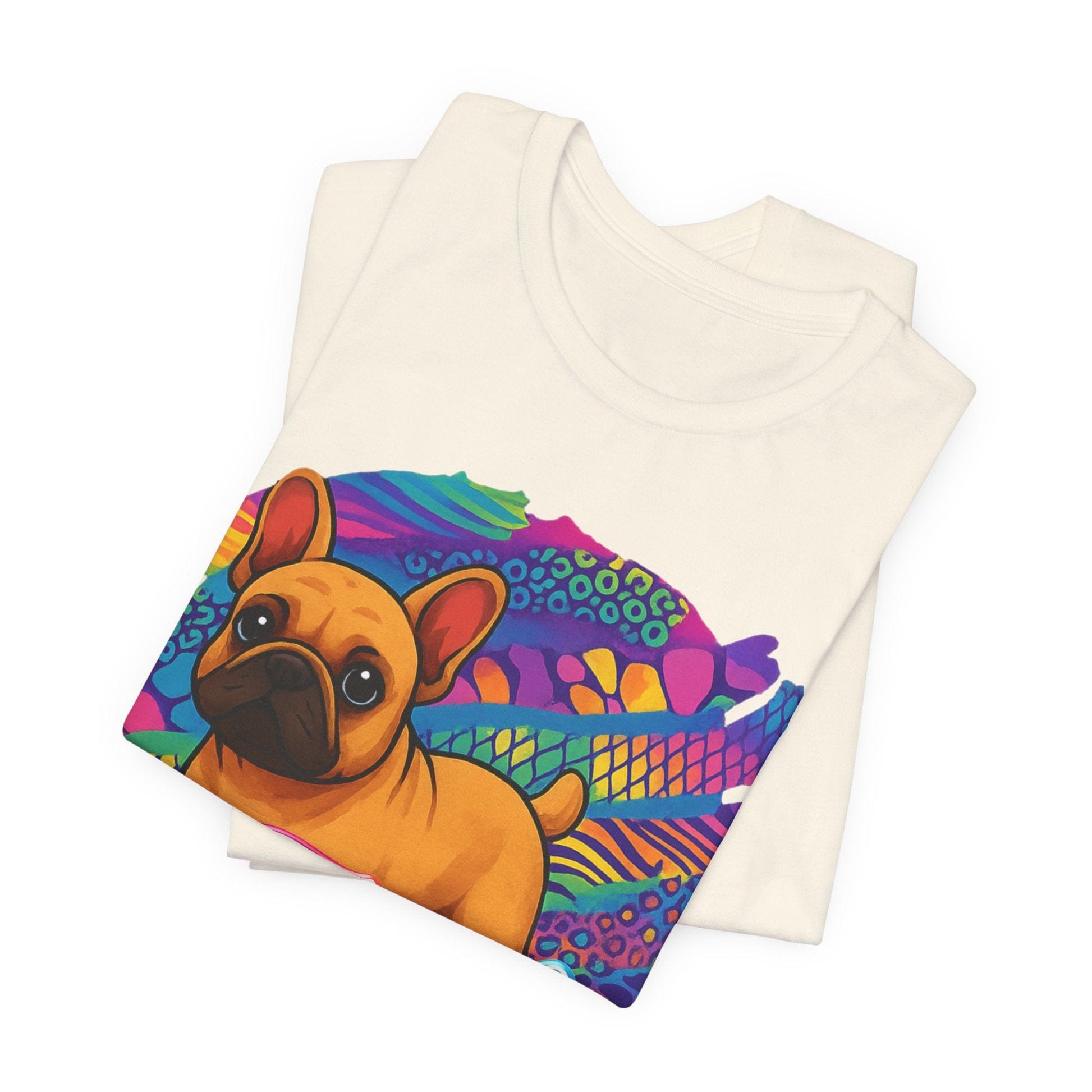 Fawn Frenchie Retro Neon Tshirt