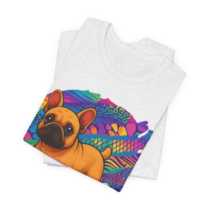 Fawn Frenchie Retro Neon Tshirt