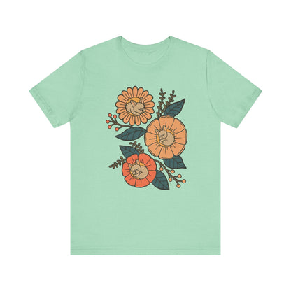 Fawn Frenchie Sleeping Flowers TShirt