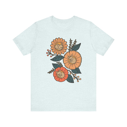 Fawn Frenchie Sleeping Flowers TShirt