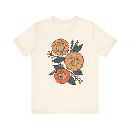 Fawn Frenchie Sleeping Flowers TShirt