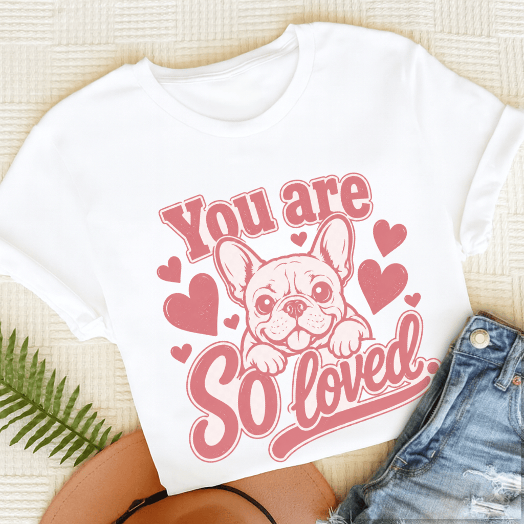 French Bulldog Always Loved Unisex Tshirt White