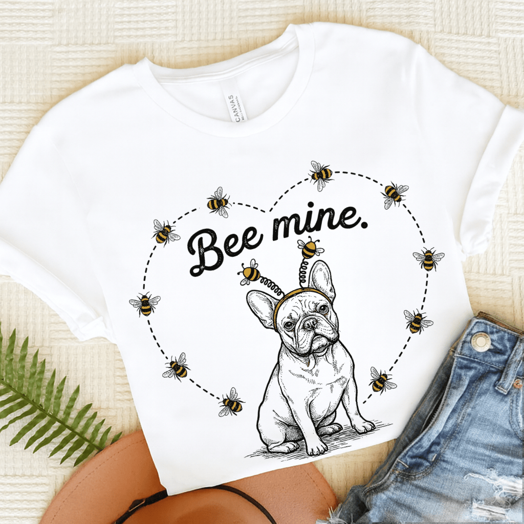French Bulldog Bee Mine Garden Unisex TShirt White