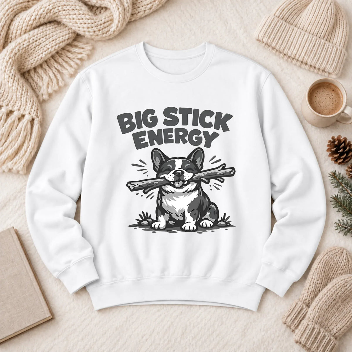French Bulldog Big Stick Energy Unisex Sweatshirt