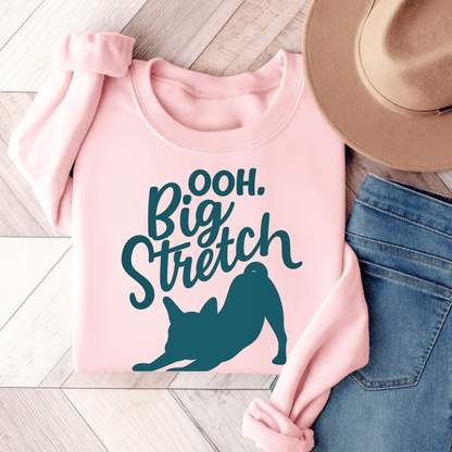 French Bulldog Big Stretch Sweatshirt Light Pink