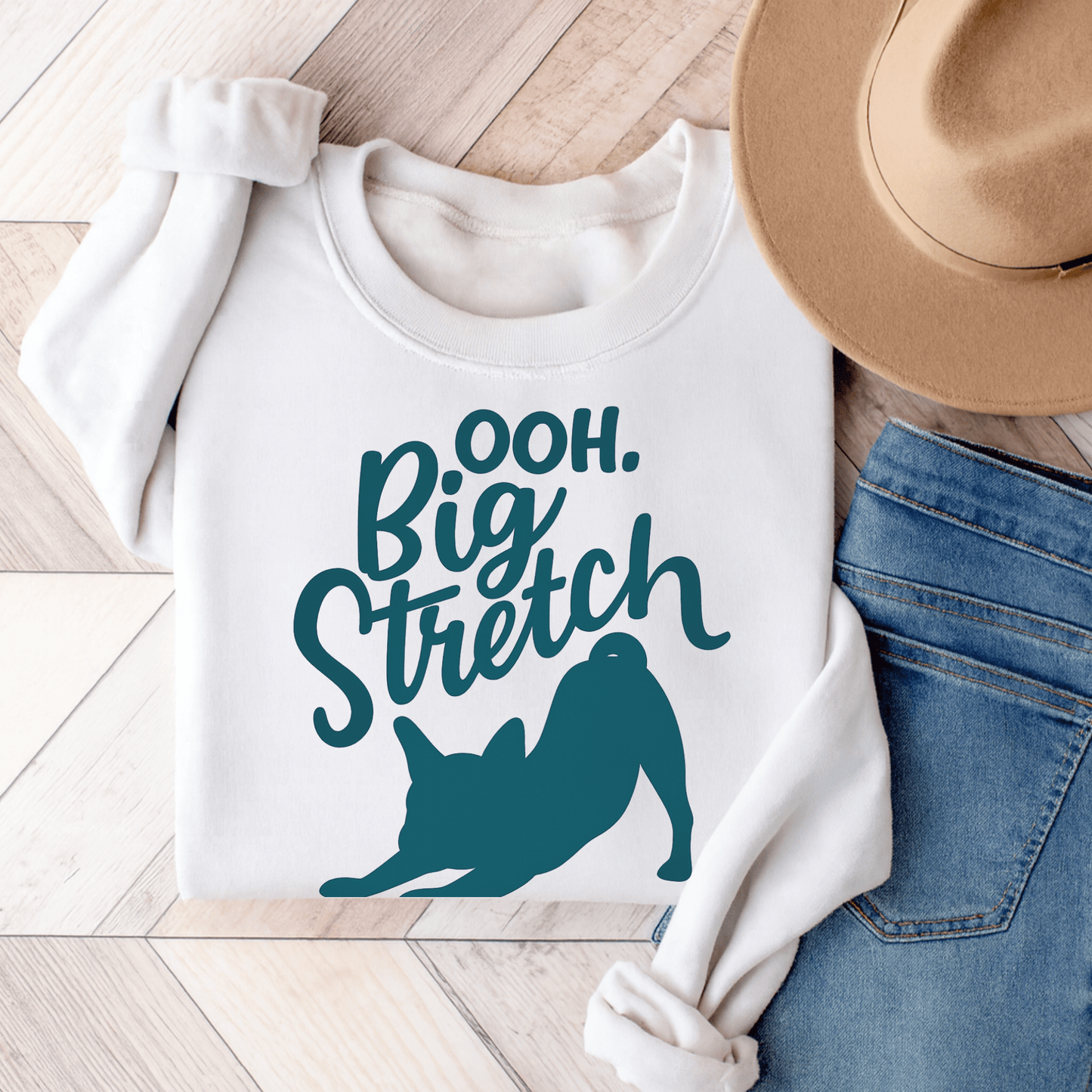 French Bulldog Big Stretch Sweatshirt White