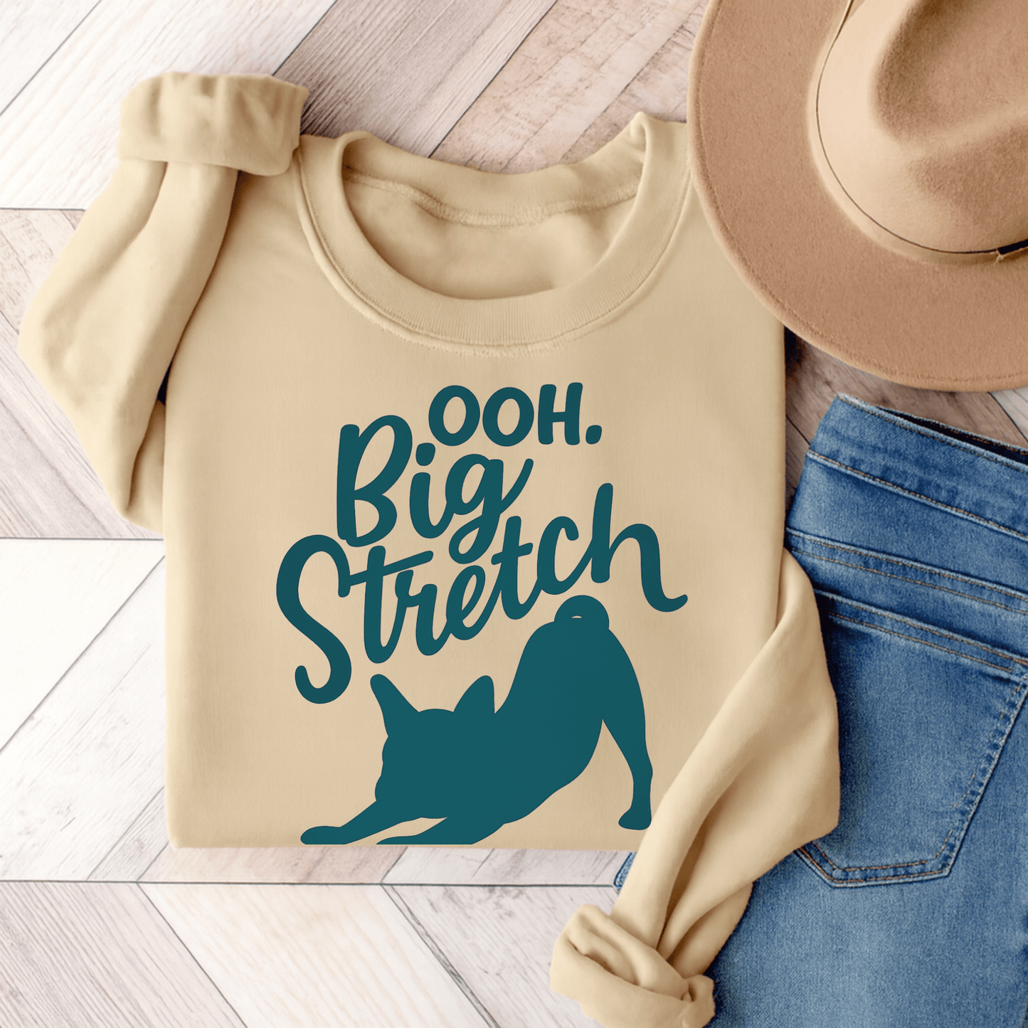 French Bulldog Big Stretch Sweatshirt Sand