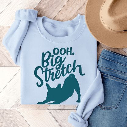 French Bulldog Big Stretch Sweatshirt Light Blue