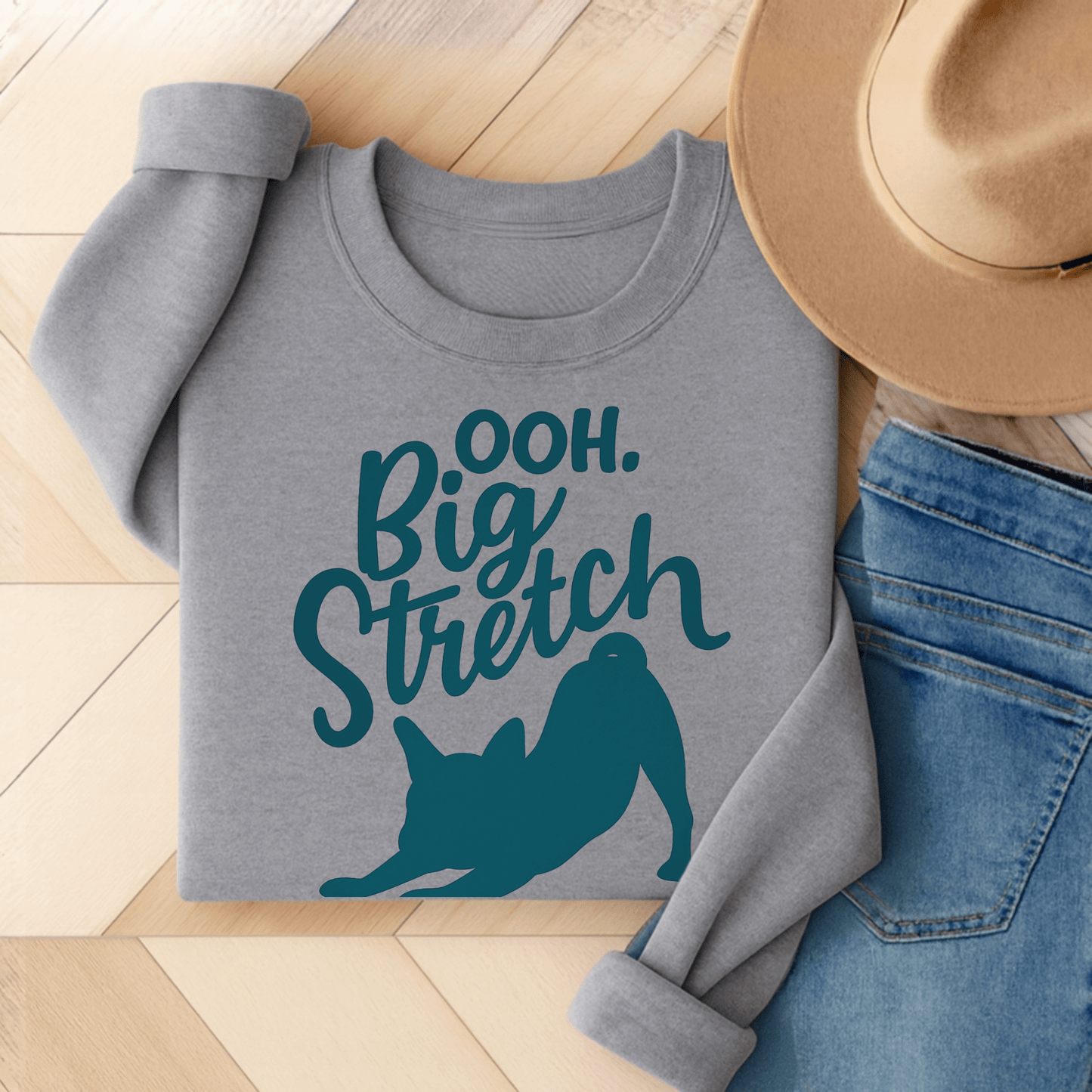 French Bulldog Big Stretch Sweatshirt Sport Grey