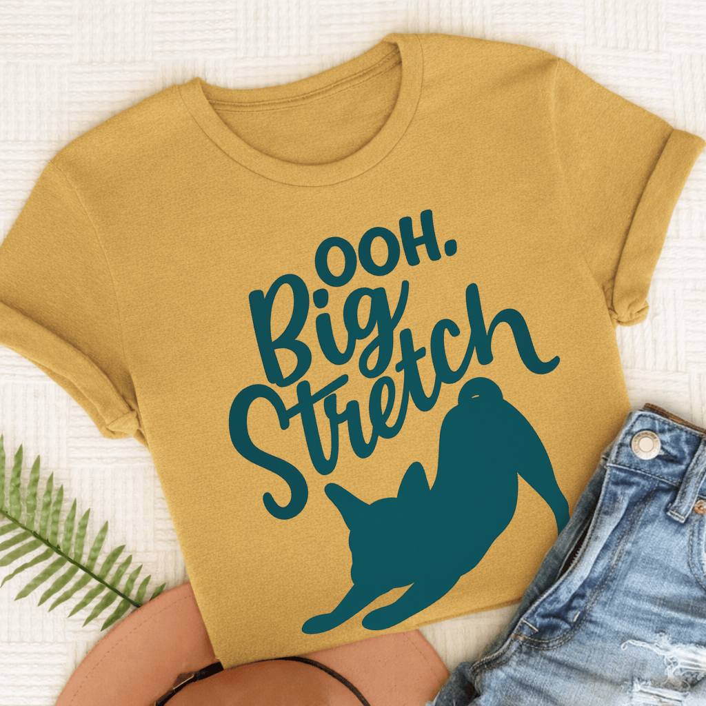 French Bulldog Big Stretch Unisex TShirt Mustard