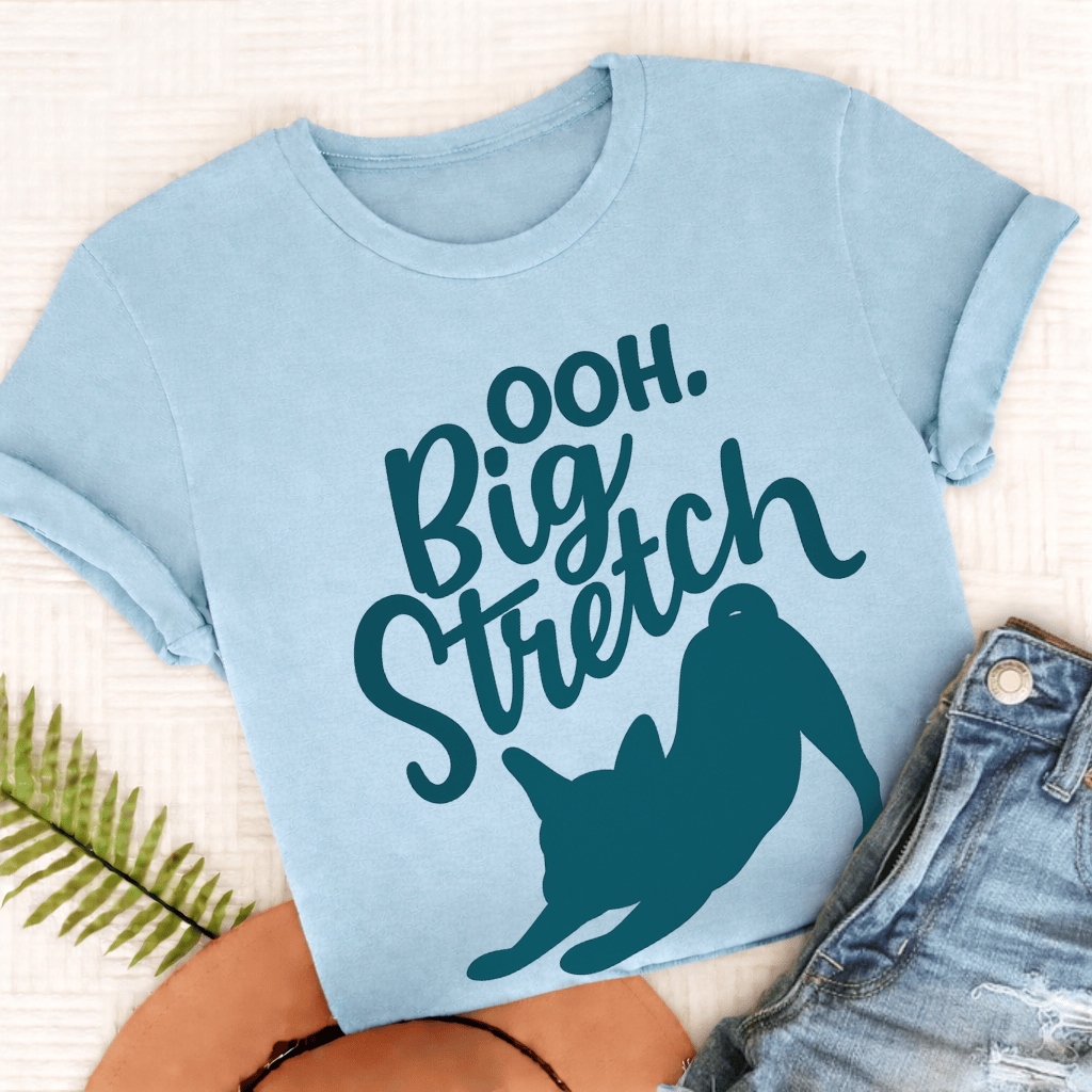 French Bulldog Big Stretch Unisex TShirt Chambray