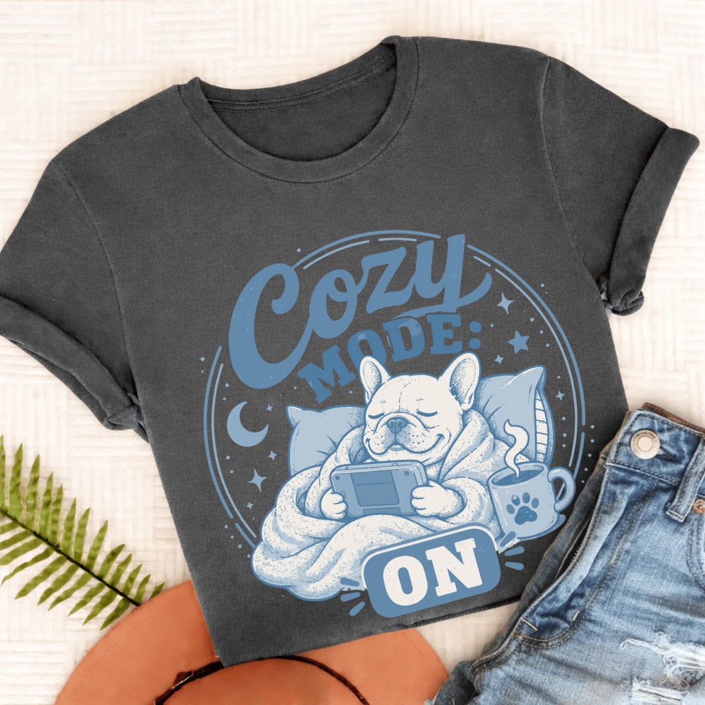French Bulldog Cozy Videogame Unisex TShirt Pepper