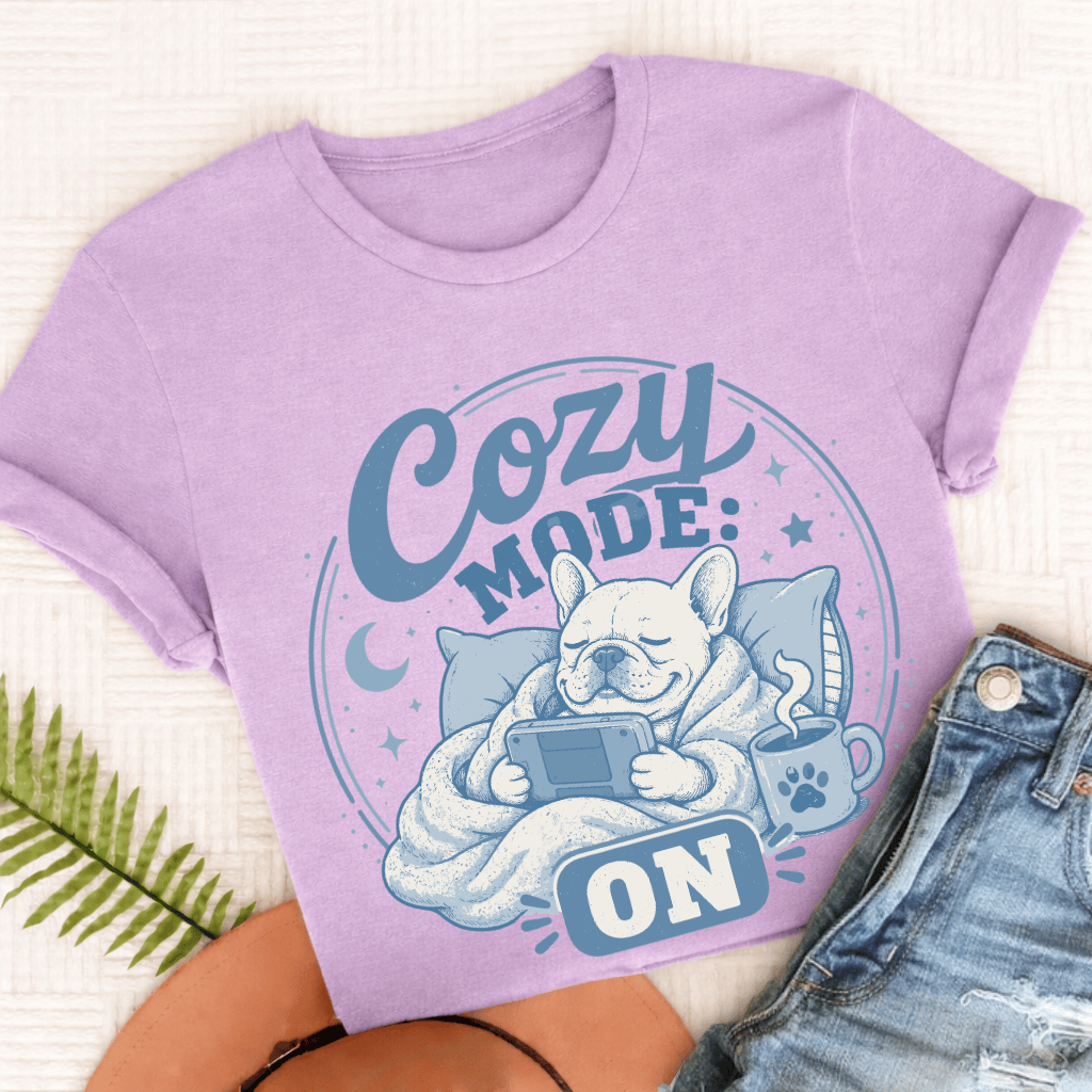 French Bulldog Cozy Videogame Unisex TShirt Orchid
