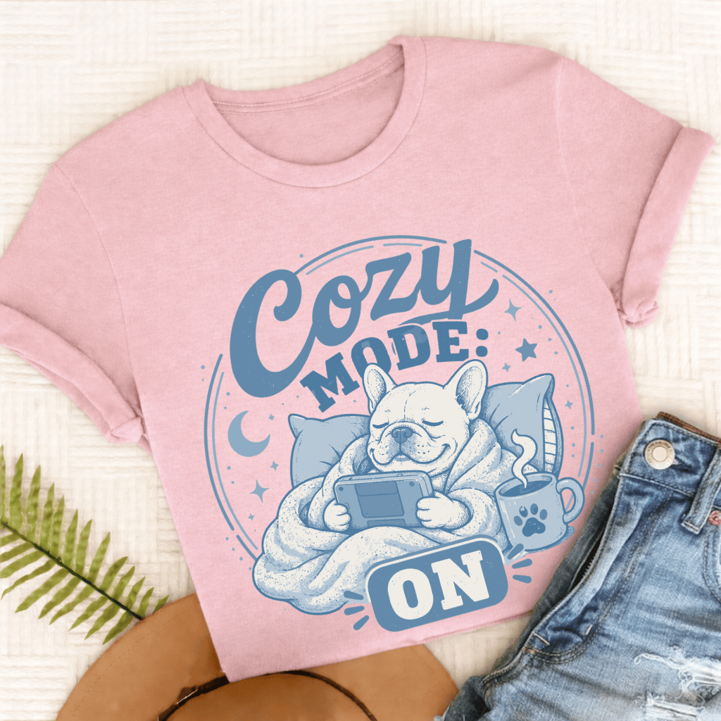 French Bulldog Cozy Videogame Unisex TShirt Blossom