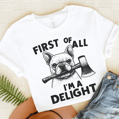 French Bulldog Delight TShirt White