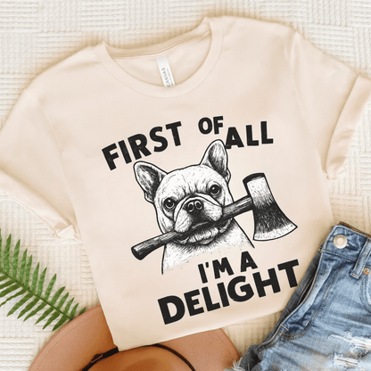 French Bulldog Delight TShirt Natural