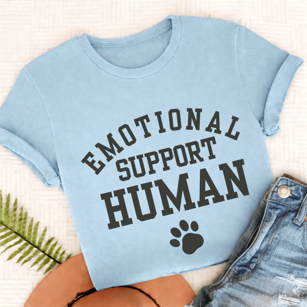 French Bulldog Emotional Support Human Unisex Tshirt Chambray