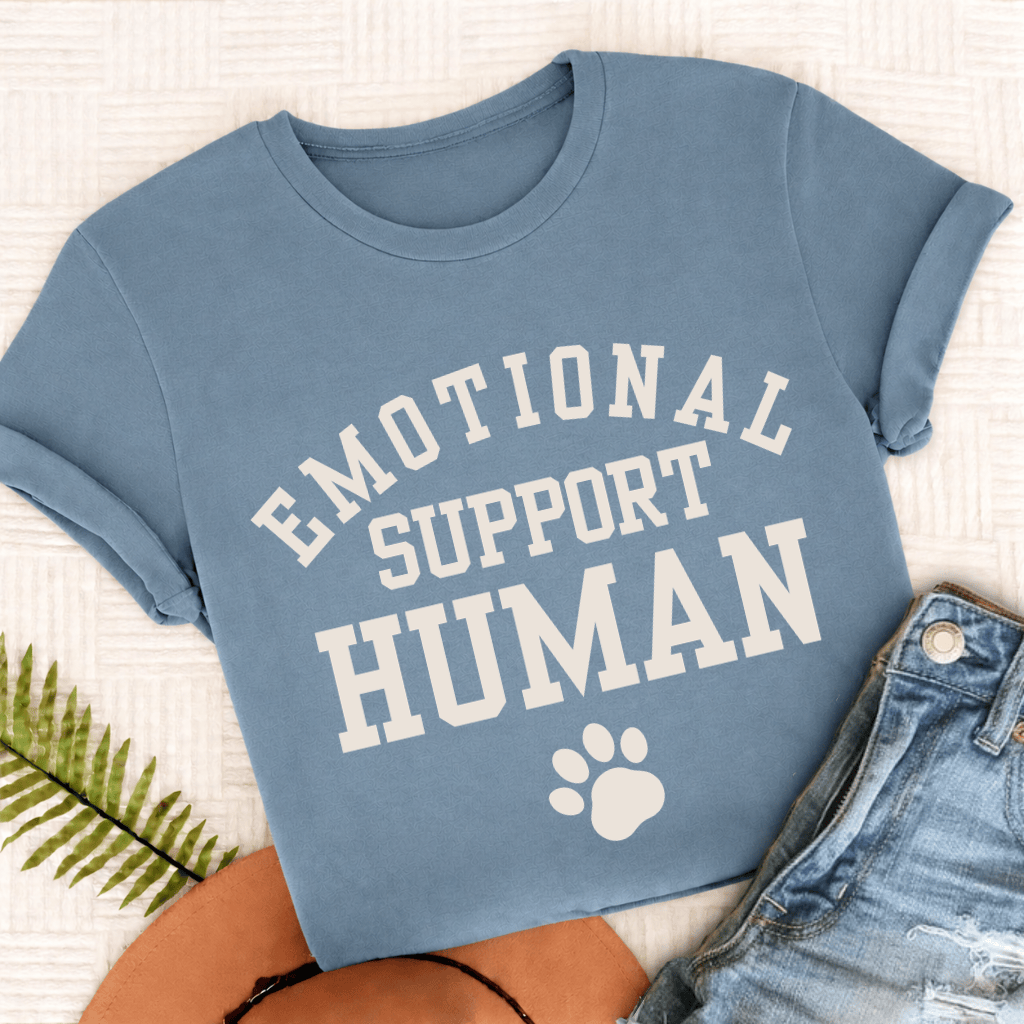 French Bulldog Emotional Support Human Unisex Tshirt Ice Blue