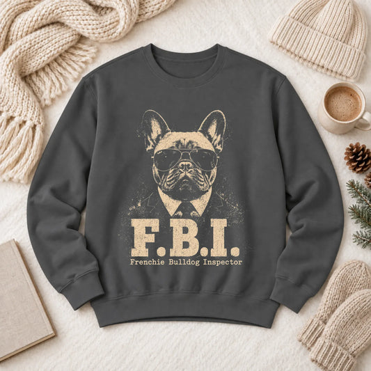 French Bulldog FBI Funny Unisex Sweatshirt Pepper