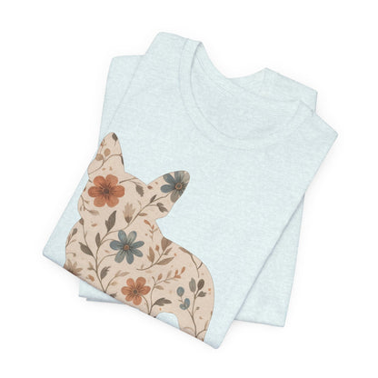 Printify T-Shirt French Bulldog Floral Silhouette TShirt